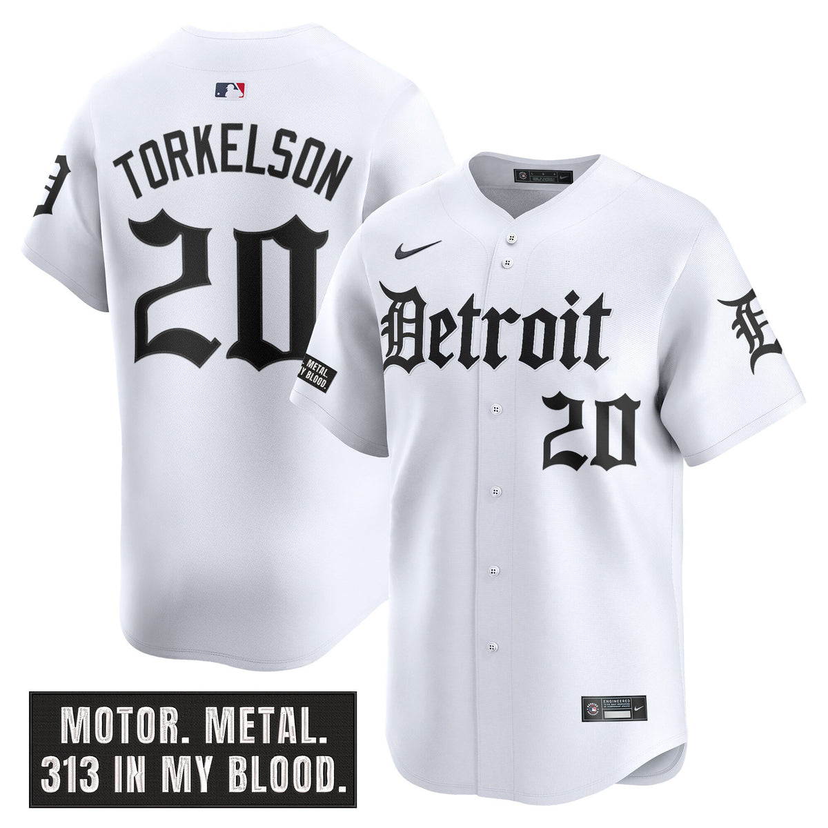 Men's Detroit Tigers 'Motor Gothic Edition' Vapor Premier Limited Jersey - All Stitched