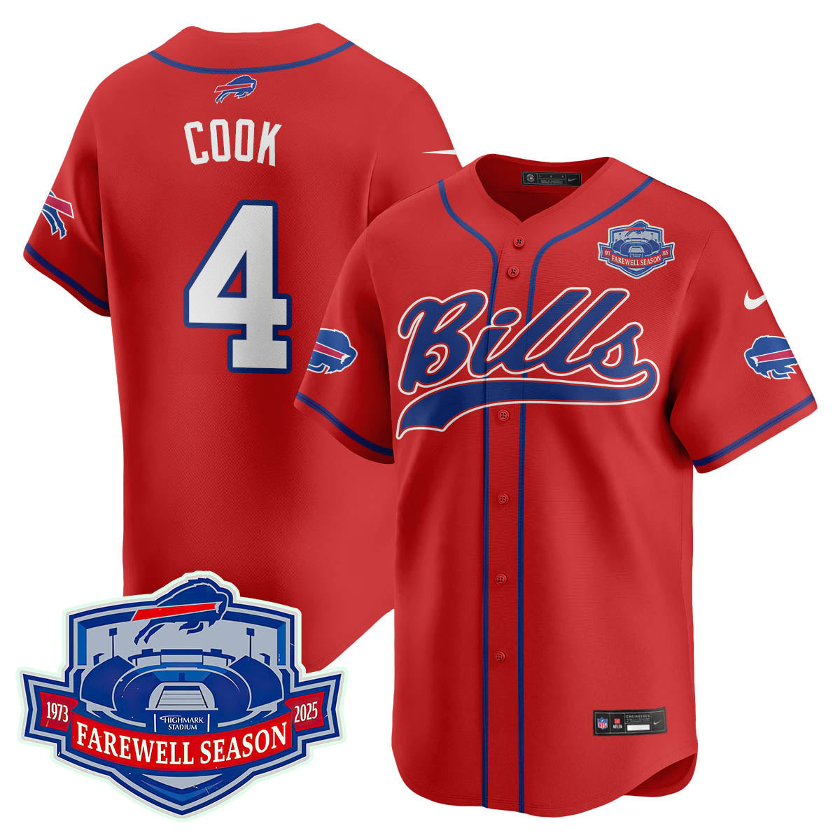 BUF 2025 Baseball Men Jersey All Stitched - Farewell to Highmark Stadium