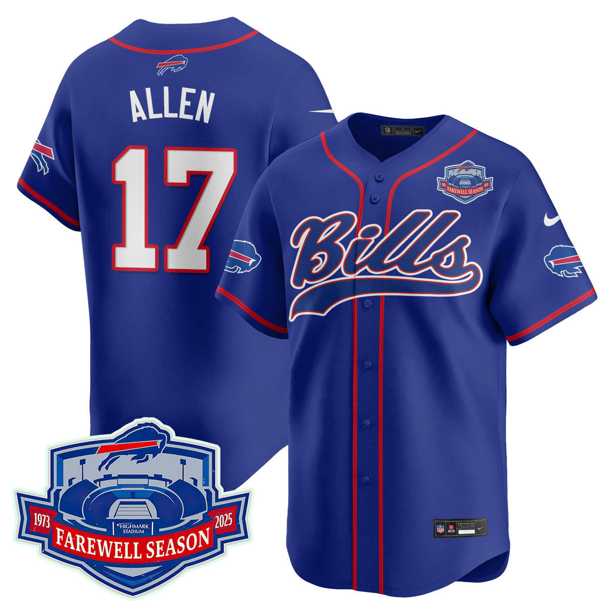BUF 2025 Baseball Jersey All Stitched - Farewell to Highmark Stadium