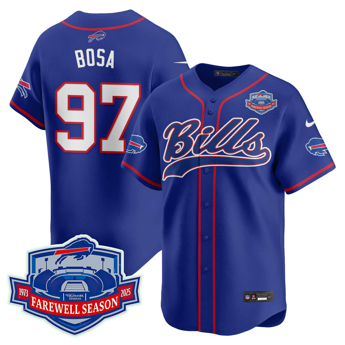 BUF 2025 Baseball Jersey All Stitched - Farewell to Highmark Stadium
