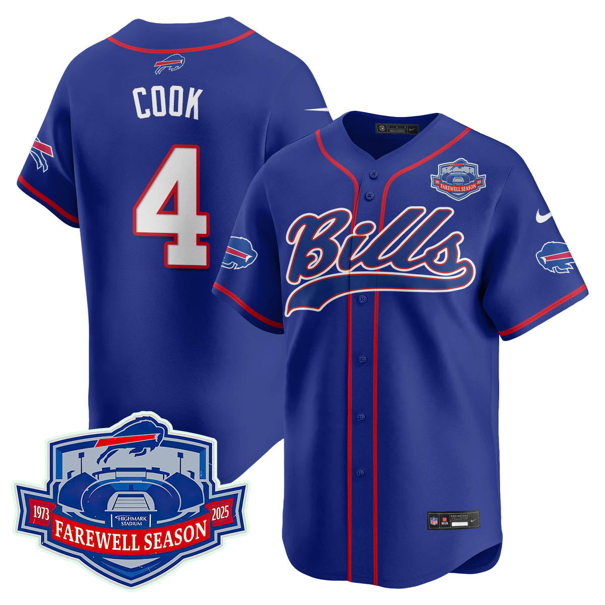 BUF 2025 Baseball Men Jersey All Stitched - Farewell to Highmark Stadium
