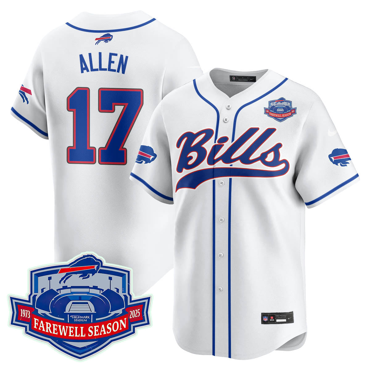 BUF 2025 Baseball Jersey All Stitched - Farewell to Highmark Stadium