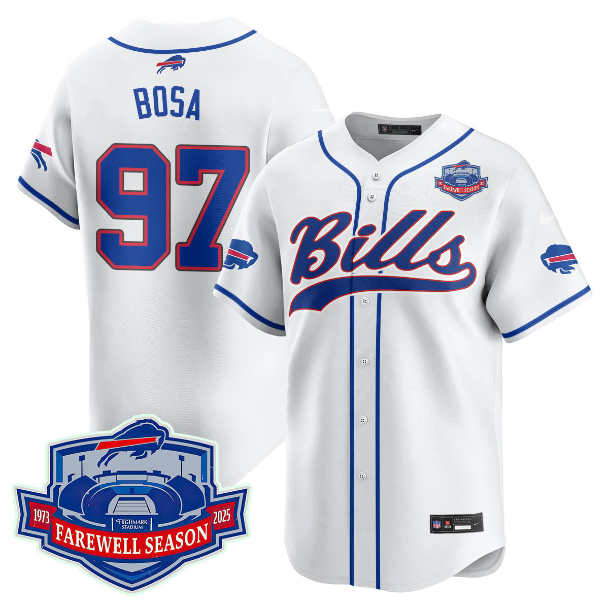 BUF 2025 Baseball Jersey All Stitched - Farewell to Highmark Stadium