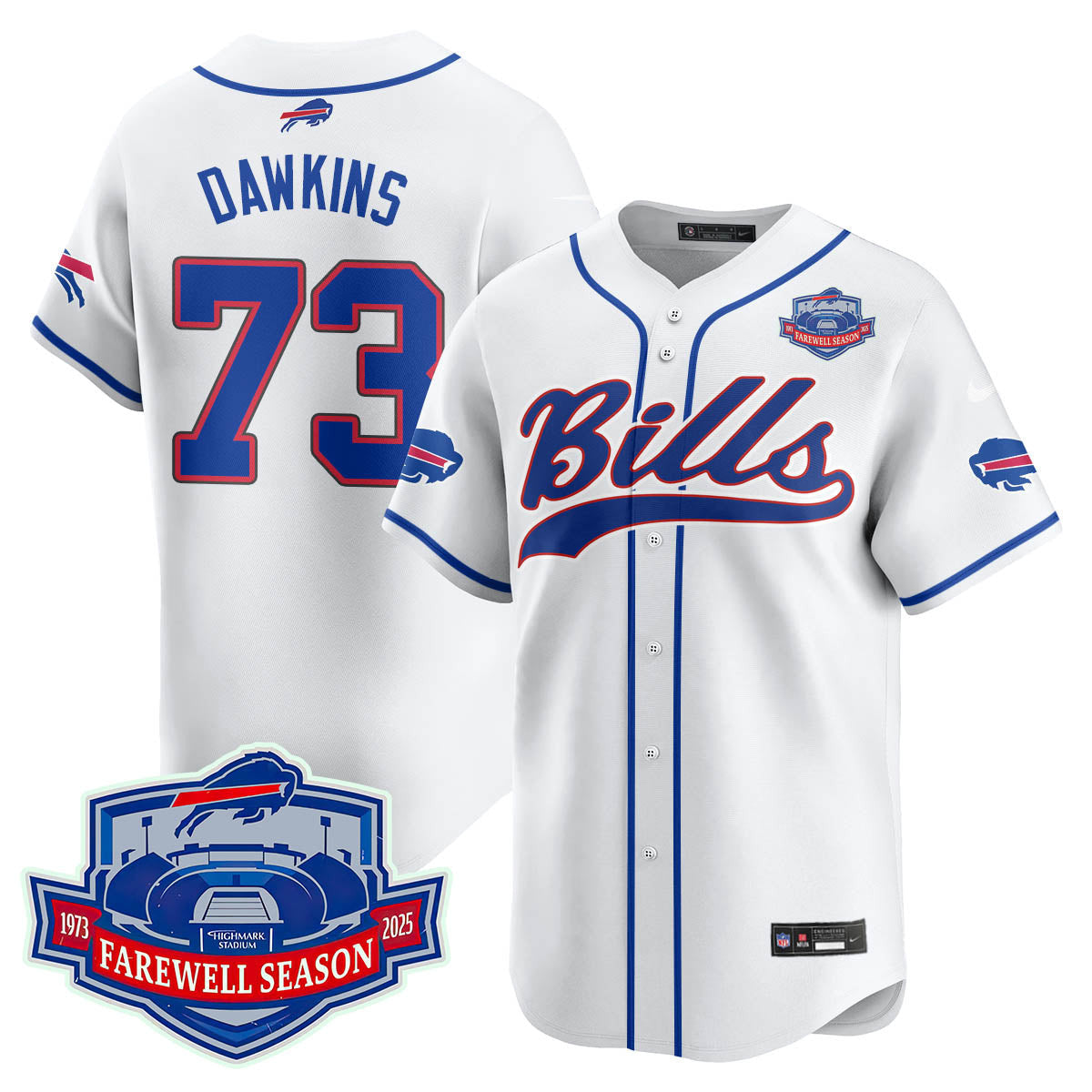 BUF 2025 Baseball Jersey All Stitched - Farewell to Highmark Stadium
